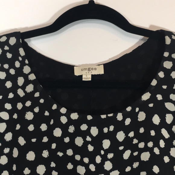 UMGEE “Dalmatian” Oversized Relaxed Fit Cool Summer Layered Look Organza Tunic - Picture 3 of 14